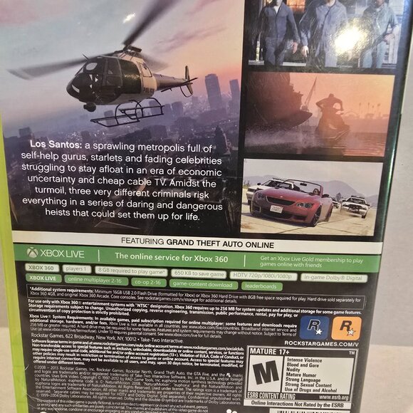 Grand Theft Auto V Microsoft Xbox 360 2013 2 disks - Picture 2 of 8